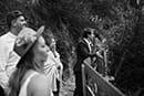bride and groom with their closest guests admiring the beauty of nature- Dolomites Elopement