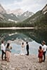 bride and groom in their small wedding ceremony-Dolomites Elopement