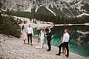 bride and groom in their wedding ceremony- Dolomites Elopement
