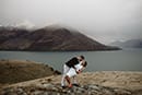 bride and groom dancing in the middle of the beautiful Queenstown- Queenstown Wedding