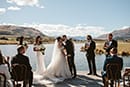 bride and groom first kiss as husband and wife- Queenstown Wedding
