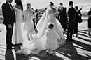 bride and groom greeted by their guests after their wedding ceremony- Queenstown Wedding