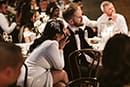 bride and groom happily in the moment of their wedding reception- Queenstown Wedding