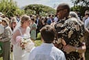 bride greeted by their guests with congratulations- Taupo Wedding